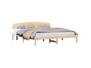 Lit 2 places 200x200 cm coloris marron