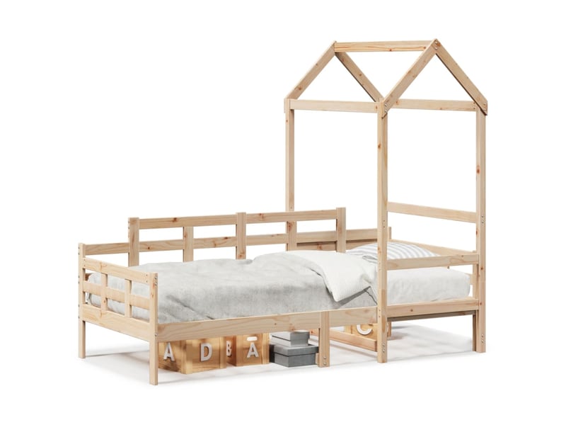 Lit simple- lit adulte -  lit de jour avec toit sans matelas 80x200 cm bois massif  - Conforama A