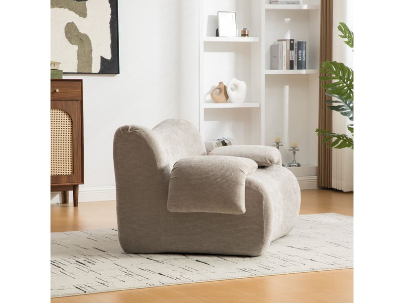  Canapé modulable structure modulaire revêtement en chenille mousse 30d très élastique facile à déplacer base antidérapante  - Conforama D