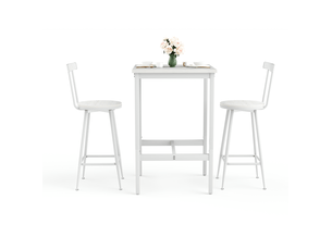 Ensemble table carré(e) 2 chaise(s) 2 tabouret(s) inclu(s) <strong>ULEVR</strong> <strong></strong>