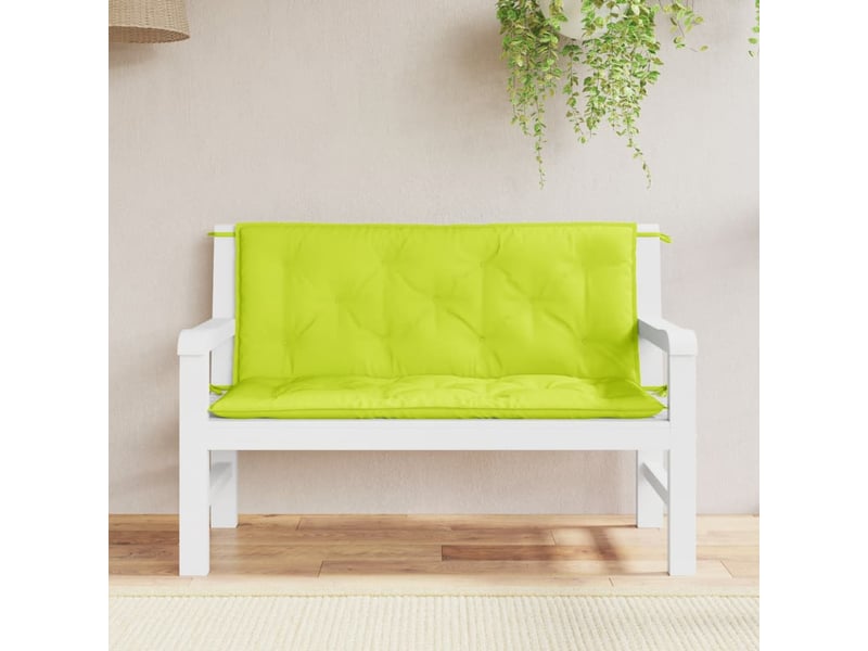  Lot de 2 coussins de banc de jardin, coussins d'assise vert vif tissu oxford cf58712  - Conforama B