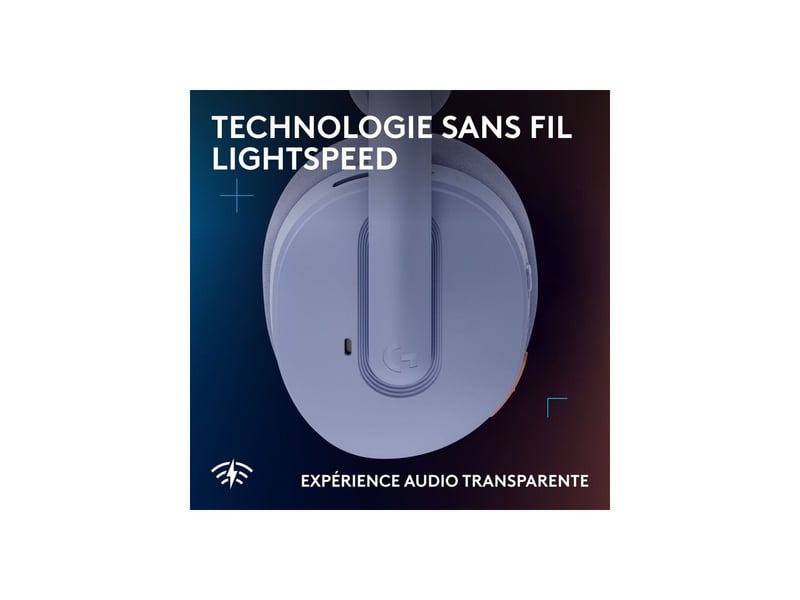  Casque gaming sans fil g325 lightspeed avec micro beamforming lilac AADHK16303 - Conforama D