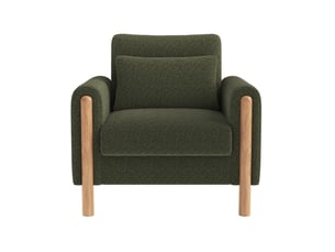 Fauteuil fixe <strong>MODENVIE</strong> Tissu bouclette vert