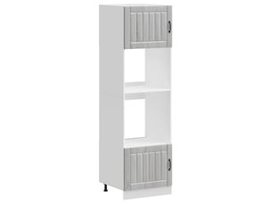 Meuble de rangement, armoires de four kalmar sonoma gris bois d'ingénierie