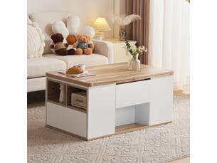Table basse rectangulaire coloris blanc <strong></strong> <strong></strong> - 51 cmx100 cm