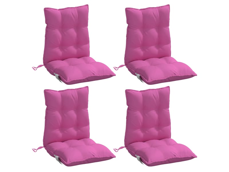 Lot de 4 coussins d'extérieur, coussins de chaise rose 100 x 50 x 7 cm cf56418 - Conforama C