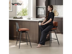tabouret de bar WOLTU - marron hauteur d'assise 89 cm vendu Par paire