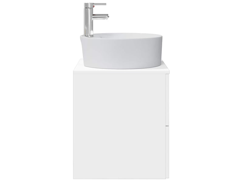 Vanité de lavabo mural, meuble de rangement blanc 49.5x44.5x65 cm shl7070 - Conforama D