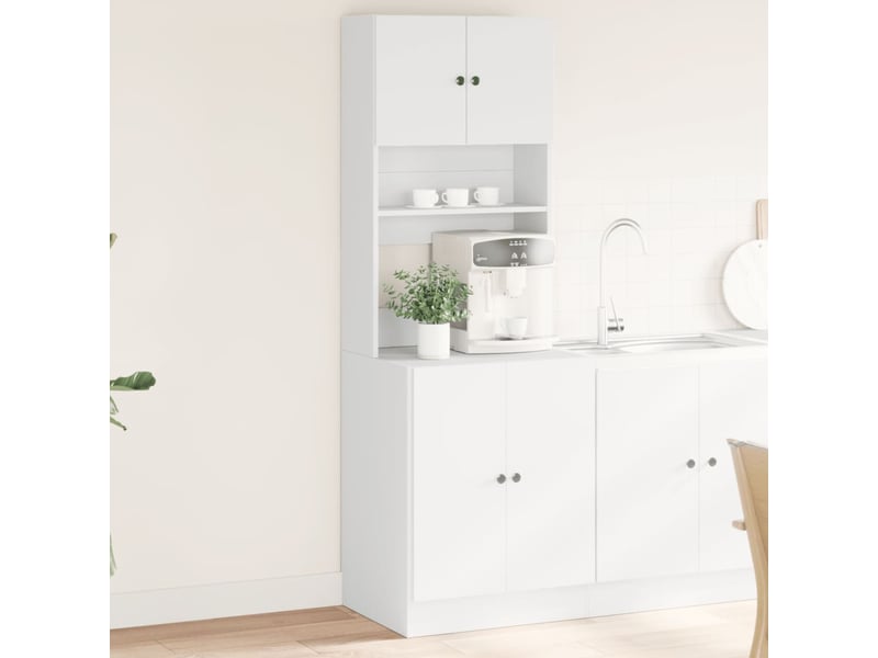  Meuble de rangement, armoire de cuisine blanc 60x50x180cm bois d'ingénierie  - Conforama B