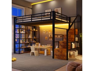 Lit mezzanine 140x200 cm <strong></strong> <strong>Radiant Stride</strong> coloris noir