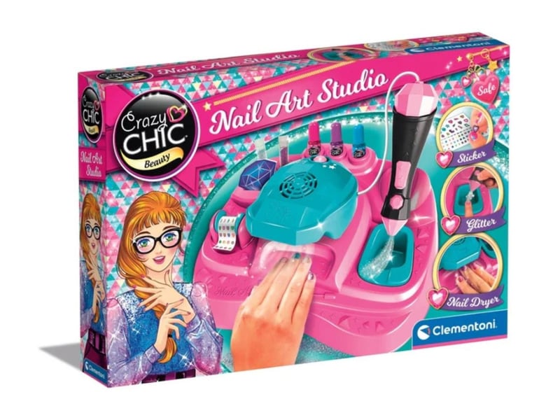  Coffret manucure clementoni 18768 crazy chic - studio à ongles 8005125187683 - Conforama A
