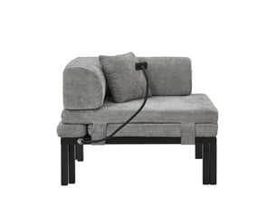Canapé convertible 1 place en velours gris clair, pliant et escamotable, pour petits espaces, idéal dans la chambre