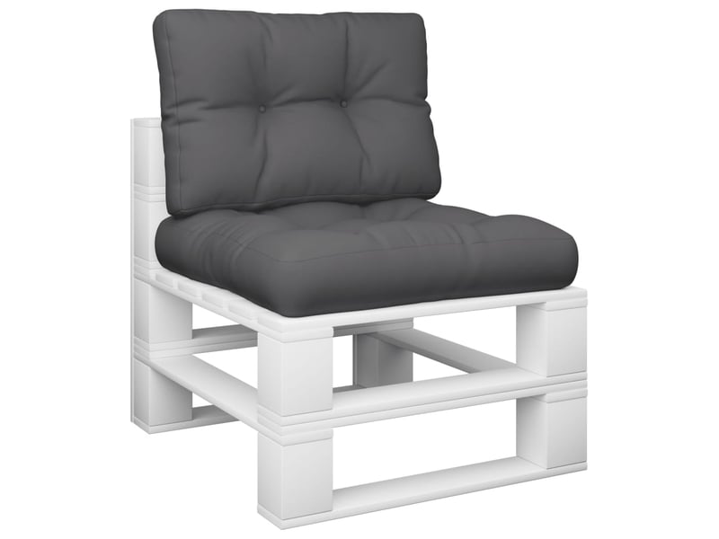  Lot de 2 coussins de palette, coussins de canapé anthracite tissu cf59484  - Conforama C