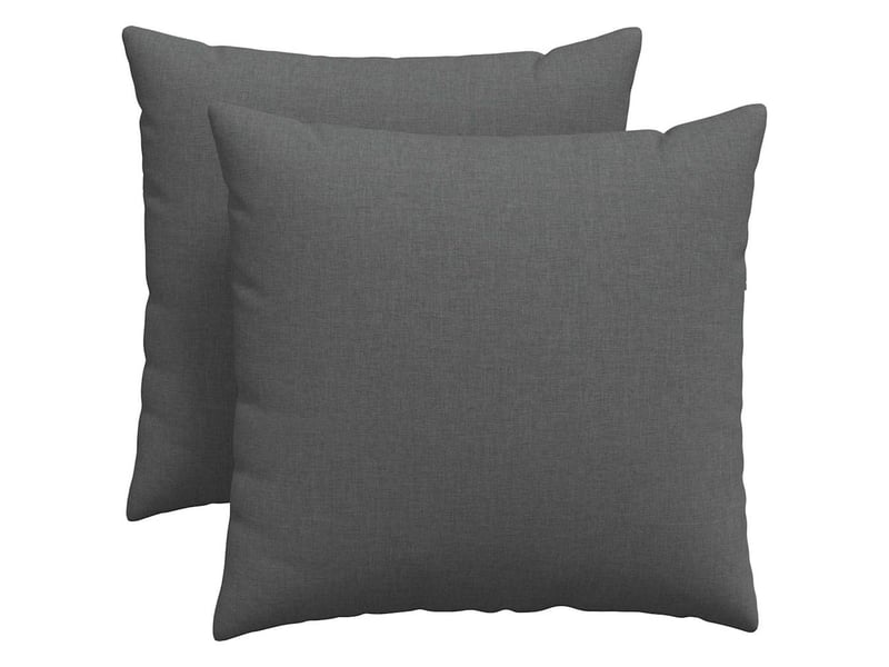  Lot de 2 coussins de canapé, coussins décoratifs tissu gris foncé 50 x 50 cm cf58864  - Conforama A