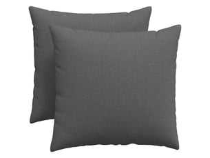 Lot de 2 coussins de canapé, coussins décoratifs tissu gris foncé 50 x 50 cm cf58864