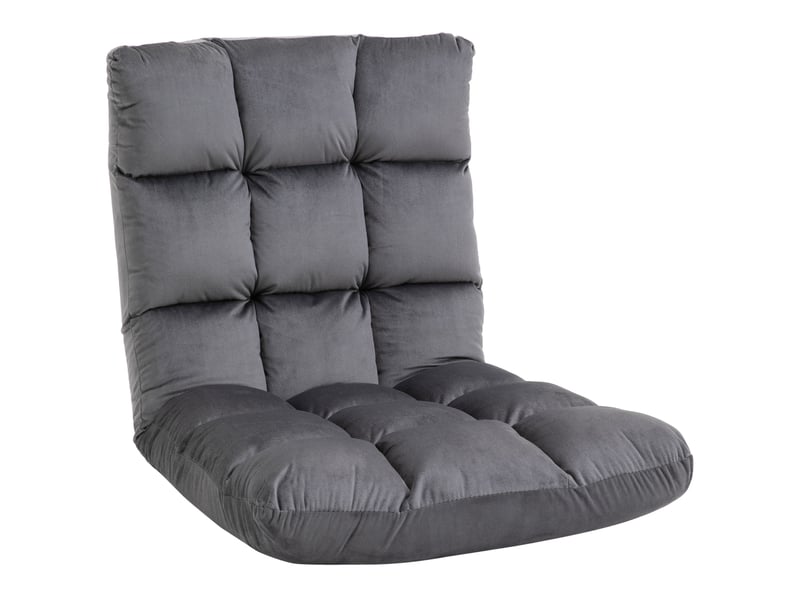  Fauteuil de sol convertible 55x71x53,5 cm 13 positions — gris foncé  - Conforama A