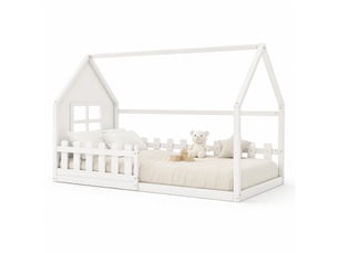 Lit simple 90x200 cm STILVORA coloris blanc