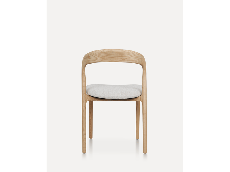  Chaise de salle à manger 51,5 x 53 x 80,5 cm – naturel et blanc cassé – lot de 2 avec assise rembourrée  - Conforama D