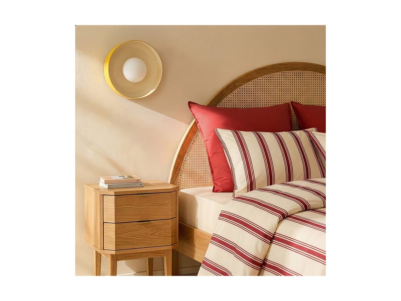  Applique murale yori en métal et verre rouge et jaune ø25 cm 62913 - Conforama B
