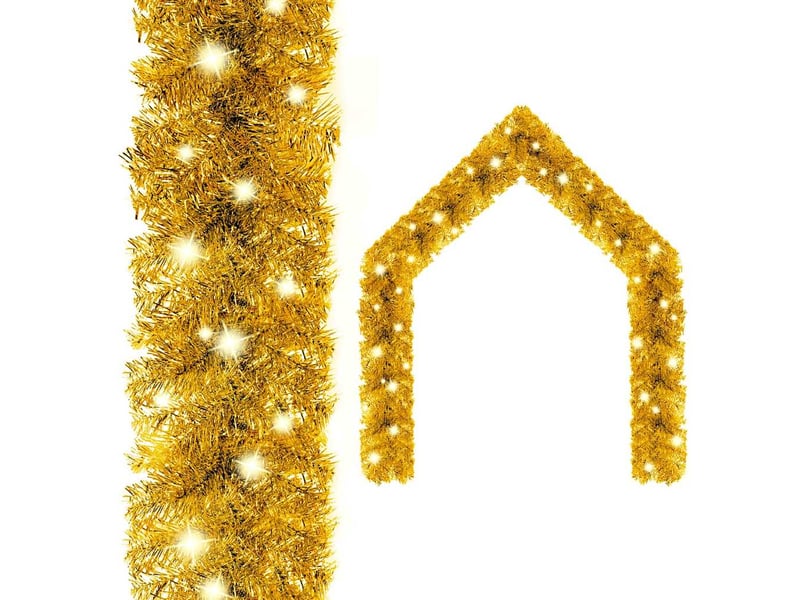  Guirlande de noël avec lumières led 20 m doré  - Conforama B