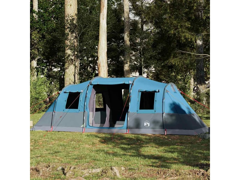 Tente de camping, tente familiale tunnel 6 personnes bleu imperméable shl92219  - Conforama B