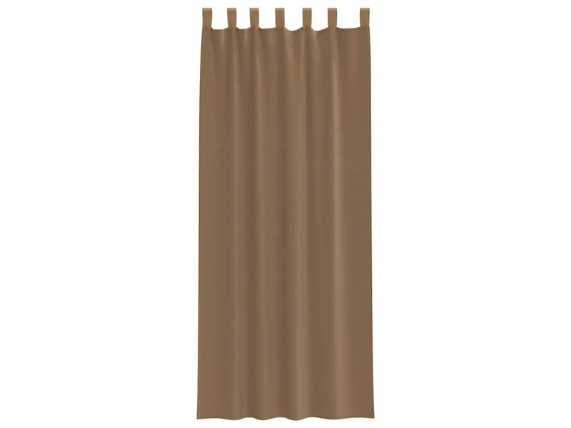  Lot de 2 rideaux en voile, voilages avec boucles marron clair 140x260 cm cf44307  - Conforama D