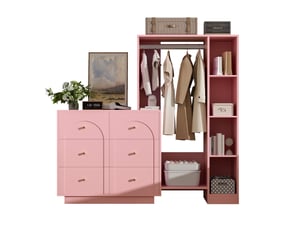 Porte armoire aucune <strong></strong> <strong></strong> coloris rose largeur 139 cm