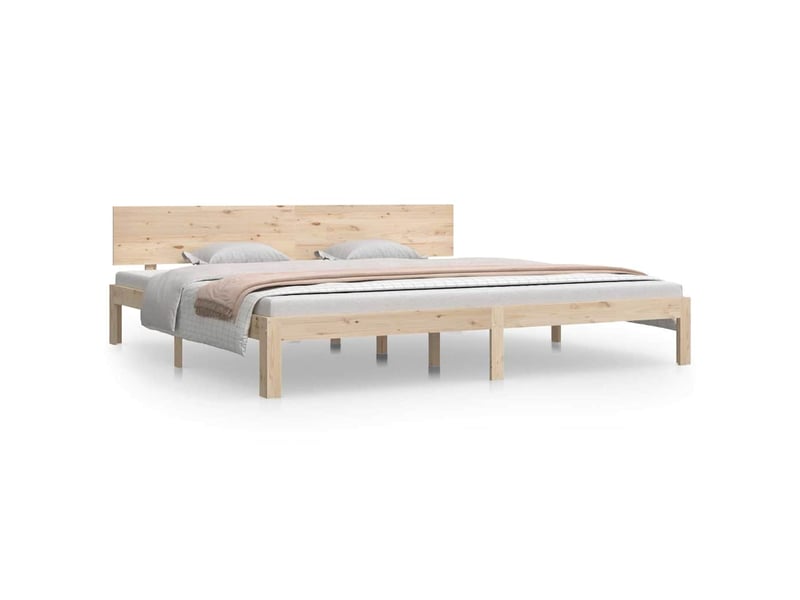  Lit double- lit adulte -  cadre de lit sans matelas bois massif de pin 200x200 cm  - Conforama A