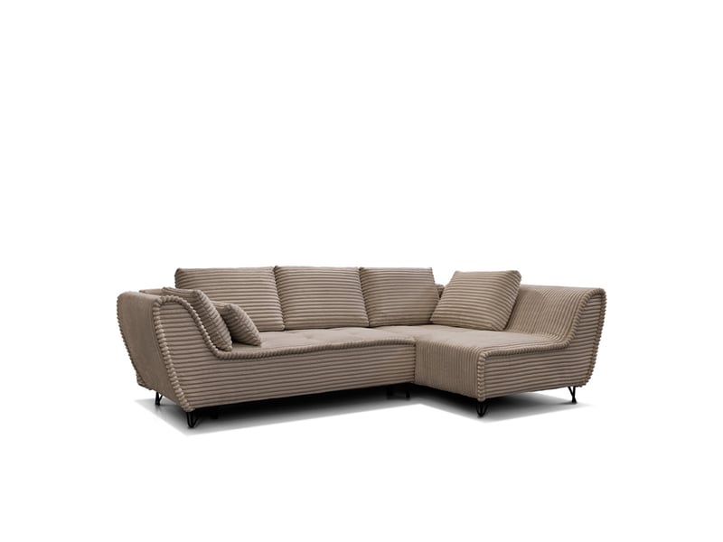  Canapé taormina - velours côt. Taupe - angle d - convert. - 4 pl 3CA59.AM.4AC.D.05 - Conforama D
