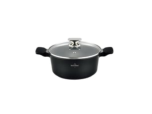 Faitout 26cm avec couvercle 4,9l tous feux dont induction noir swiss haus sh-bc26b