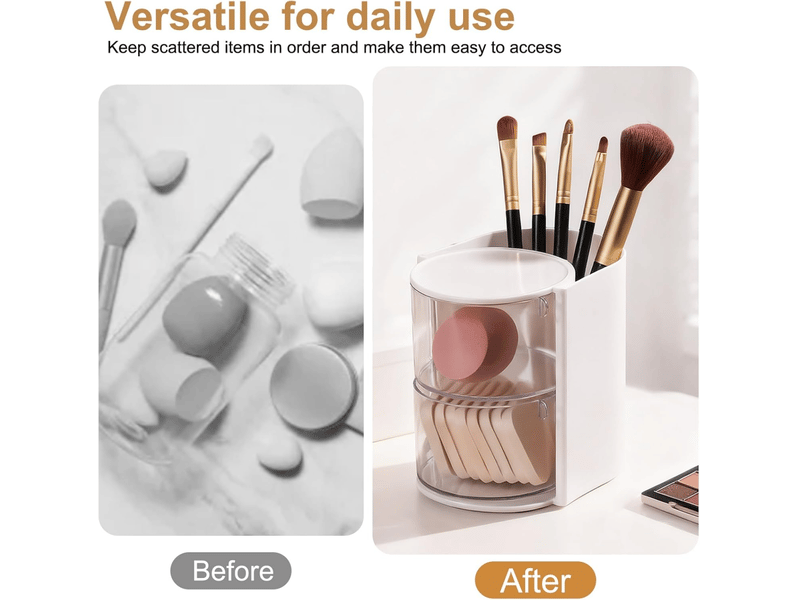  Boite rangement maquillagerangement makeup organizer, rangement maquillage rotatif organisateur de maquillages rotatif à 180°  - Conforama C