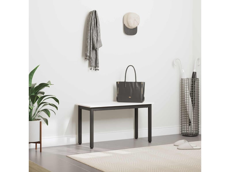  Banc d'entrée, banc d'intérieur blanc 80x35x45 cm bois de pin massif  - Conforama D