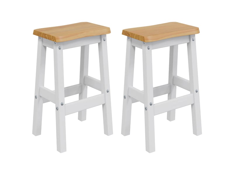  Tabouret de bar, chaise de bar haut ekai 2 pc blanc 40x29x63 cm  - Conforama A