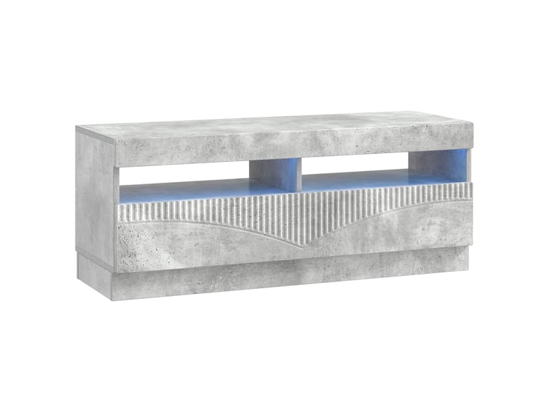 Meuble tv - banc tv - meuble de rangement led hoorn 3 pcs gris béton bois d'ingénierie - Conforama E