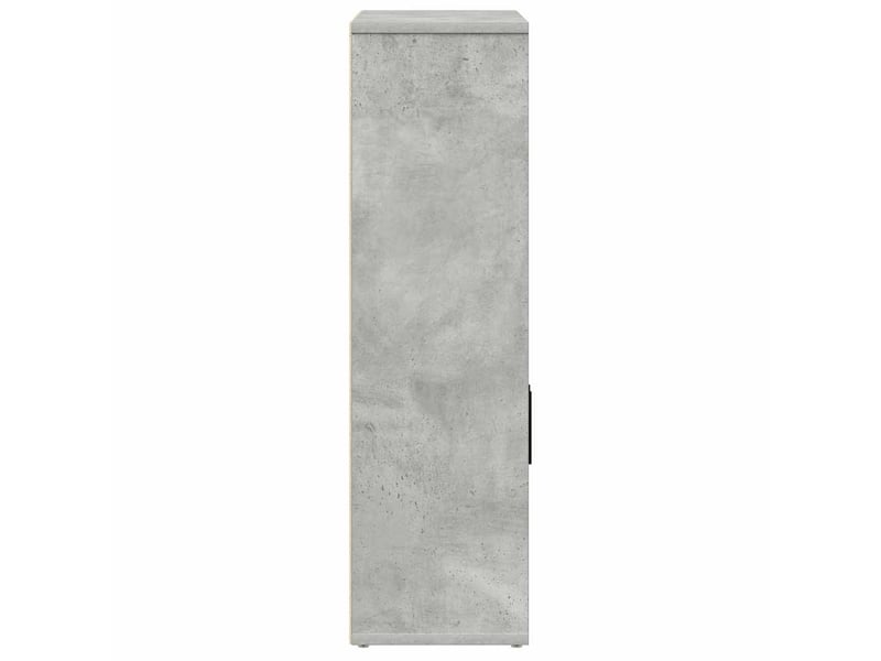  Bibliothèque, meuble de rangement salon gris béton 60x24x85 cm bois d'ingénierie  - Conforama E