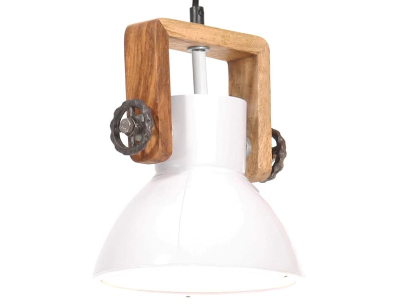 Lampe suspendue, suspension luminaire industrielle 25 w blanc rond 19 cm e27  - Conforama B