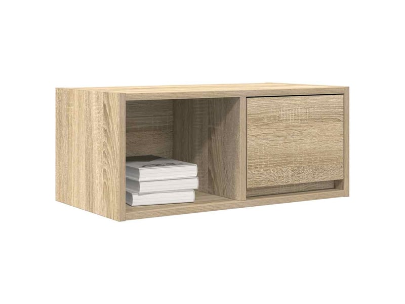  Lot de 2 meuble tv bas salon chêne sonoma 60x31x25,5 cm bois d'ingénierie shl88384  - Conforama D