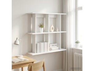 Étagère flottante, étagère suspendue montage mural blanc 100 x 20 x 75 cm cf42437