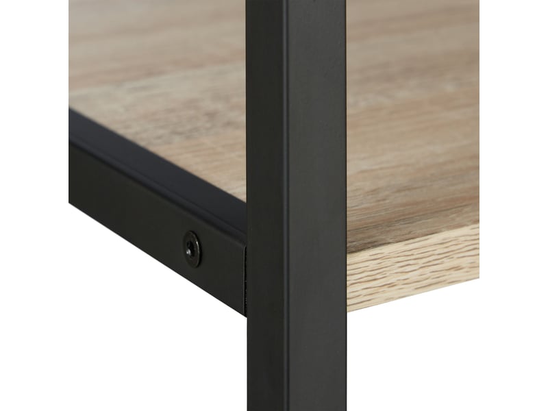  Etagère sur pieds industrielle 180 x 95 x 30 cm polyvalente design moderne rangement en pb noir 13_0004754  - Conforama B