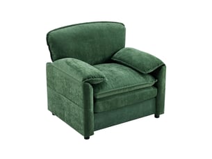 Fauteuil fixe <strong>STILVORA</strong> <strong></strong> Tissu vert vendu A l'unité