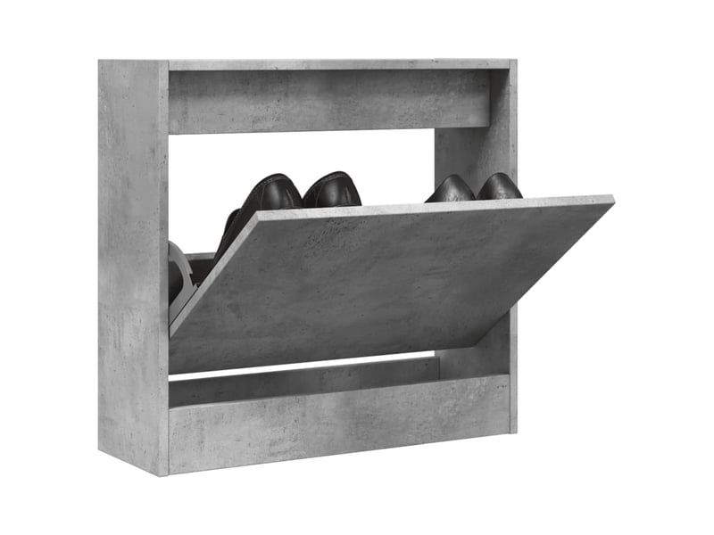  Meuble à chaussure, armoire à chaussures gris béton 60x21x57 cm bois d'ingénierie  - Conforama B