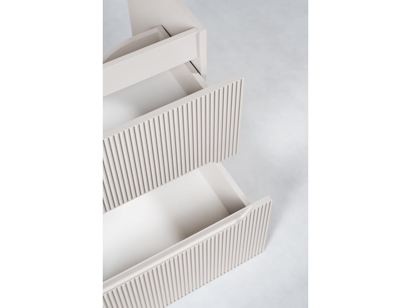  Meuble sous vasque suspendu avec plan 4t novo l.120 cm cachemire mat  - Conforama R
