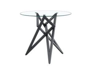 Table basse rond(e) coloris noir MEUBLIV  - 85 cmx85 cm
