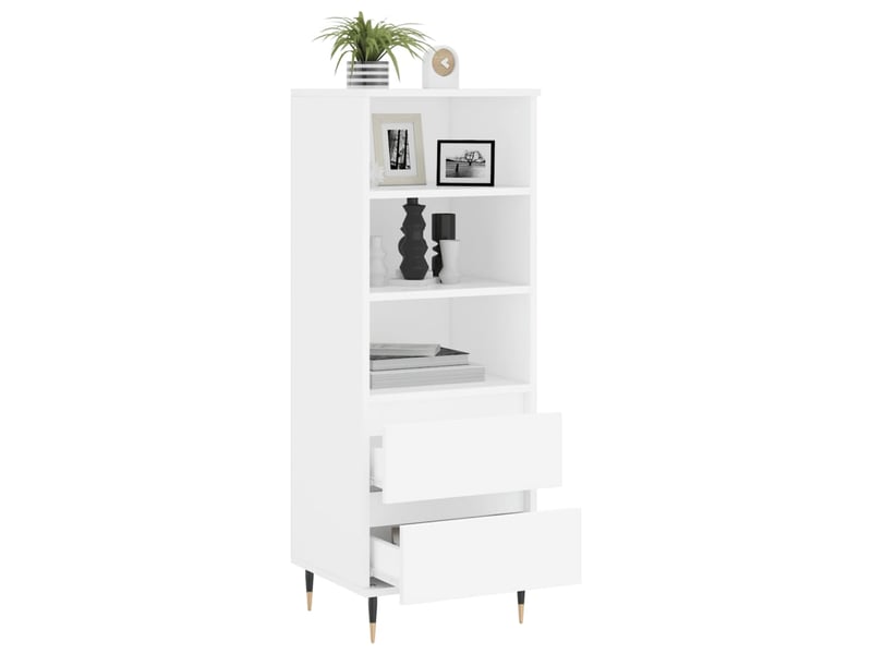  Buffet haut - bahut - meuble de rangement blanc 40x36x110 cm bois d'ingénierie  - Conforama D