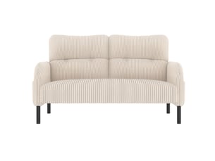 Canapé droit fixe NECHE 120x75x79cm 2 places Velours côtelé beige