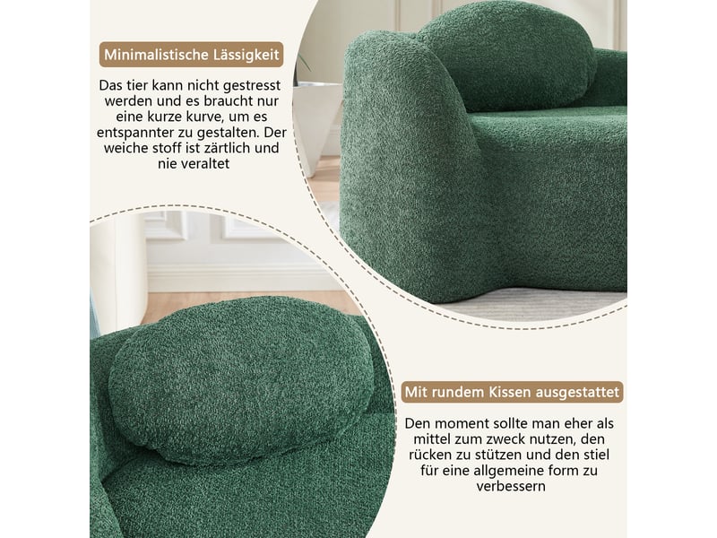 Canapé de salon, canapé pour séjour, vert, pour salon, chambre, mobilier pour espace de vie, adapté à l'espace de vie - Conforama A