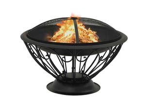 Brasero exterieur, foyer camping avec tisonnier 75 cm xxl acier