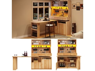 Buffet 4 porte(s)  3 tiroir(s) <strong></strong> <strong></strong> - 137 cm coloris naturel 