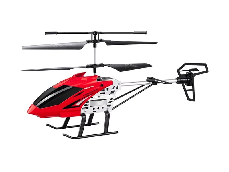 Hélicoptère télécommandé 3,5 ch avec gyroscope - 35 cm - éclairage led - rouge GTK361 - Conforama B