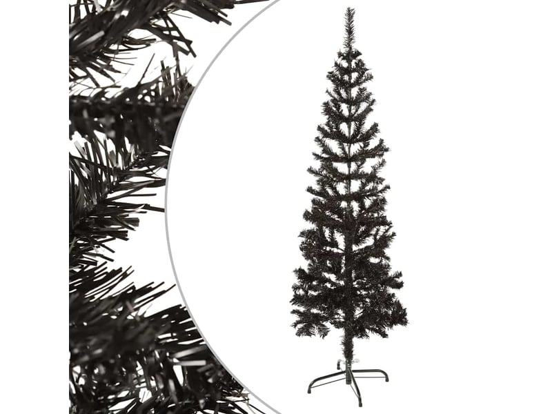  Sapin de noël, arbre de noël étroit noir 150 cm  - Conforama B